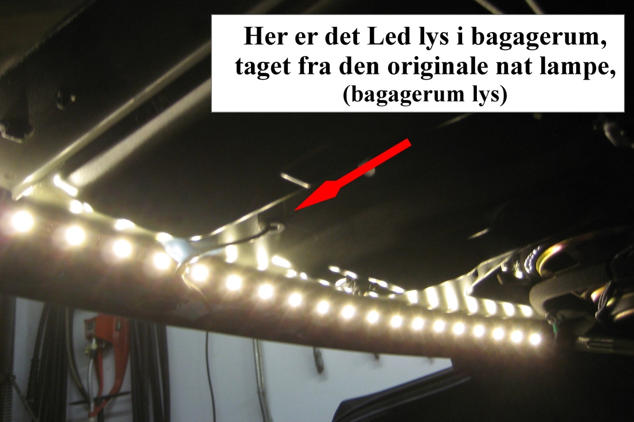 LED-lys i bagagerum
